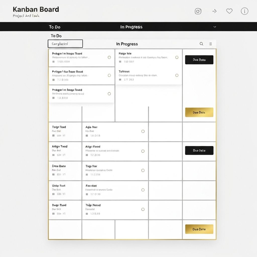 Project and task kanban board
